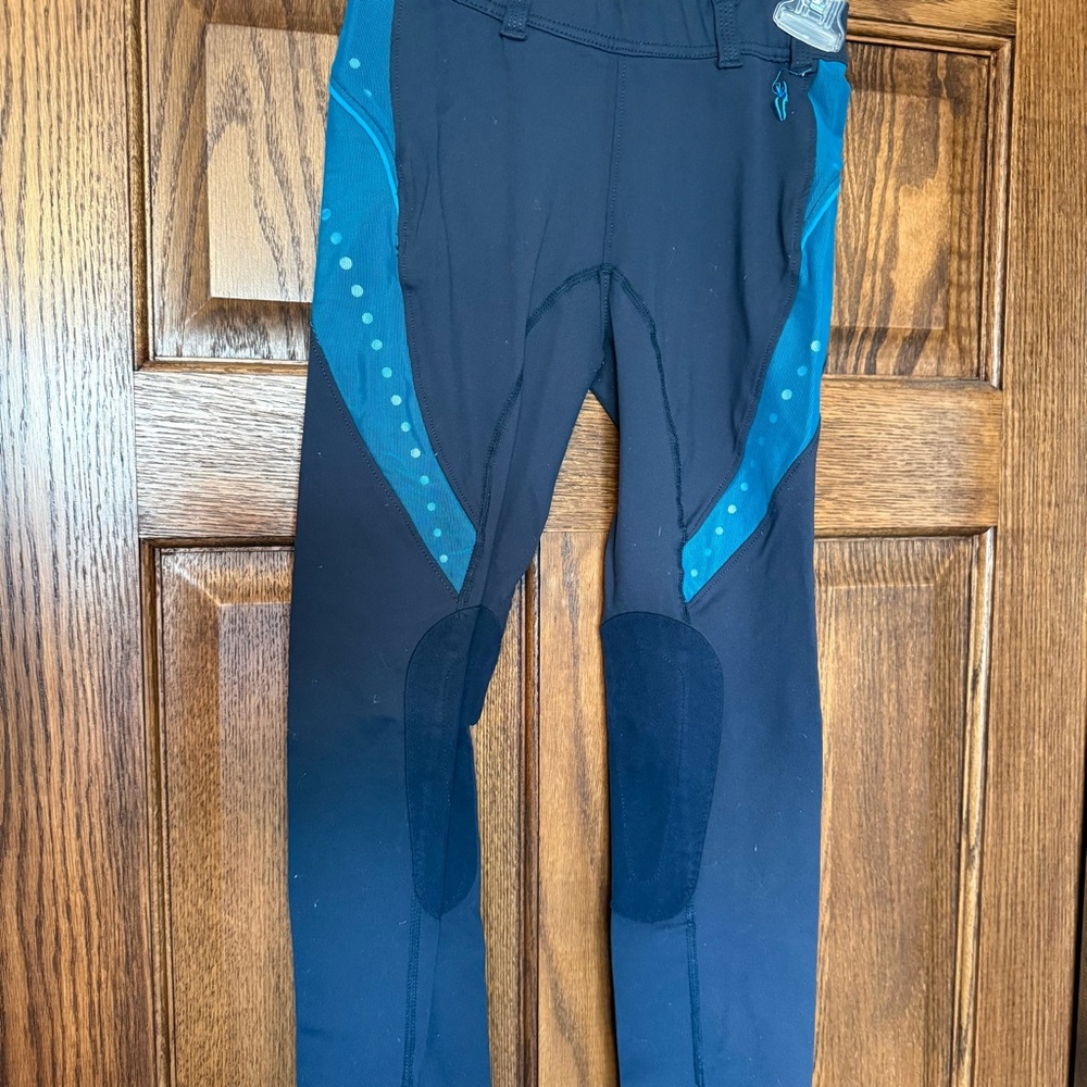 Irideon Breeches Navy Blue Turquoise Riding Pants